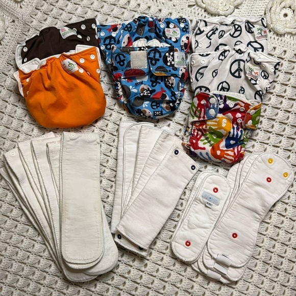 Cloth diaper lot Bottombumper with inserts - Picture 1 of 8